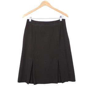 Cleo Brown Pleated Midi Skirt